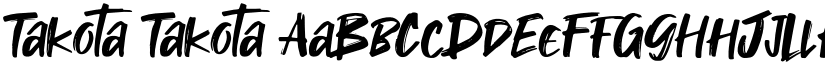 Takota Takota font