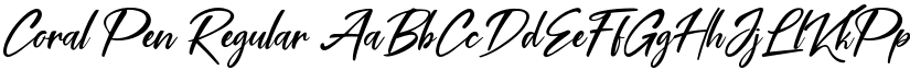 Coral Pen Regular font