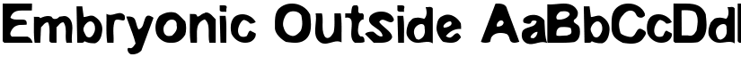 Embryonic Outside font