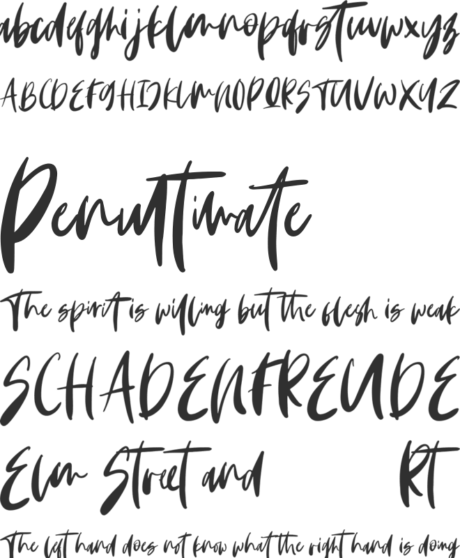 Monday Vibes font preview