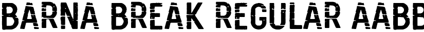 Barna Break Regular font