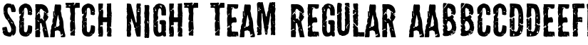 Scratch Night Team Regular font