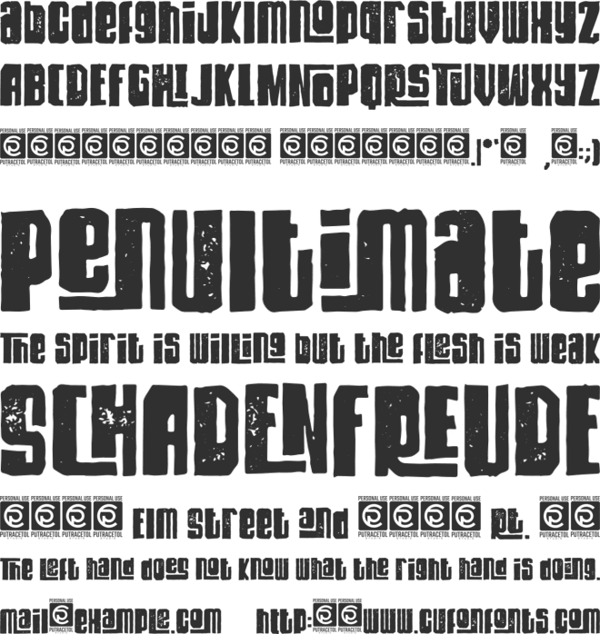 DIRTY ROCK font preview