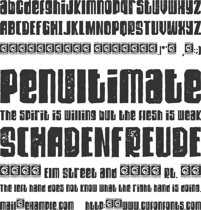 DIRTY ROCK font preview