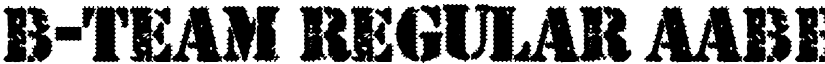 B-TEAM Regular font
