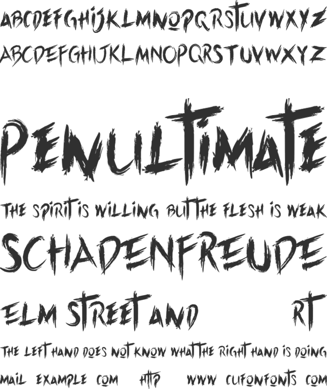 Blackdeath-Personal font preview