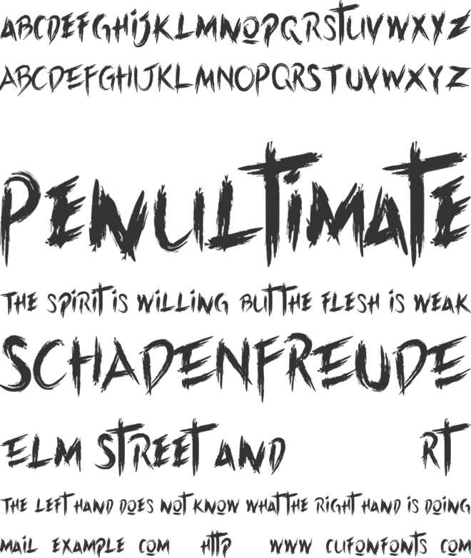 Blackdeath-Personal font preview