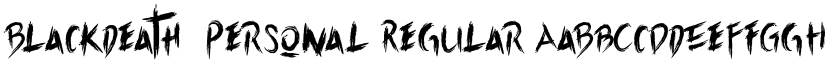 Blackdeath-Personal Regular font