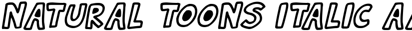 Natural Toons Italic font