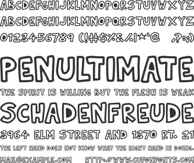 Natural Toons font preview