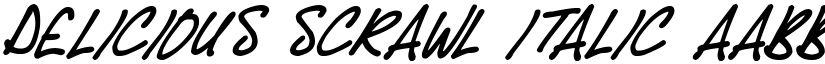 Delicious Scrawl Italic font