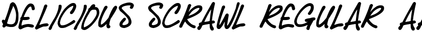 Delicious Scrawl Regular font