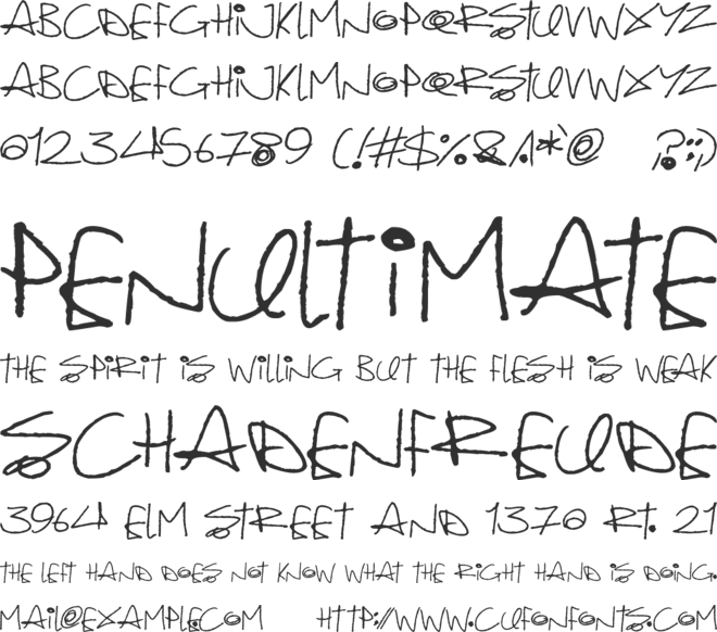 Quirky Cat font preview