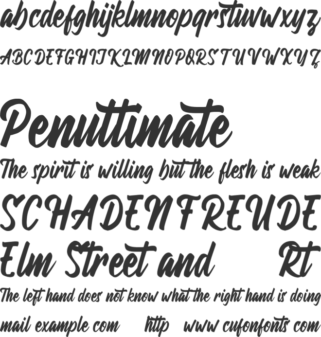 Wandertucker font preview