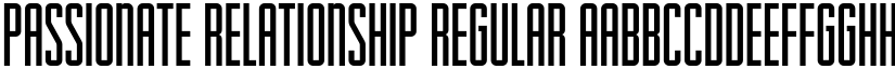 Passionate Relationship Regular font