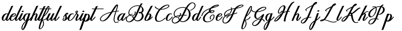 delightful script font