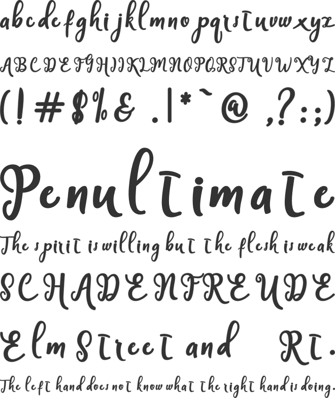 Handley font preview