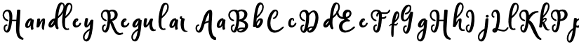 Handley Regular font