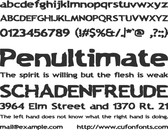 Chunk-a-Chip font preview