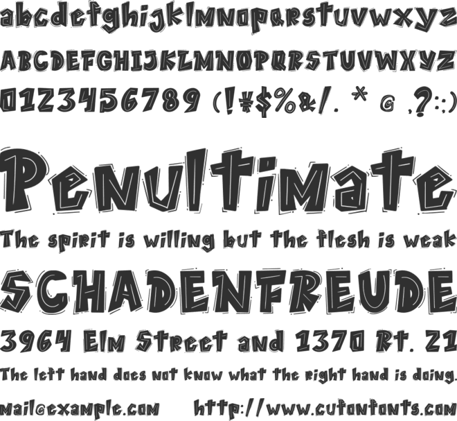 THEYGI font preview