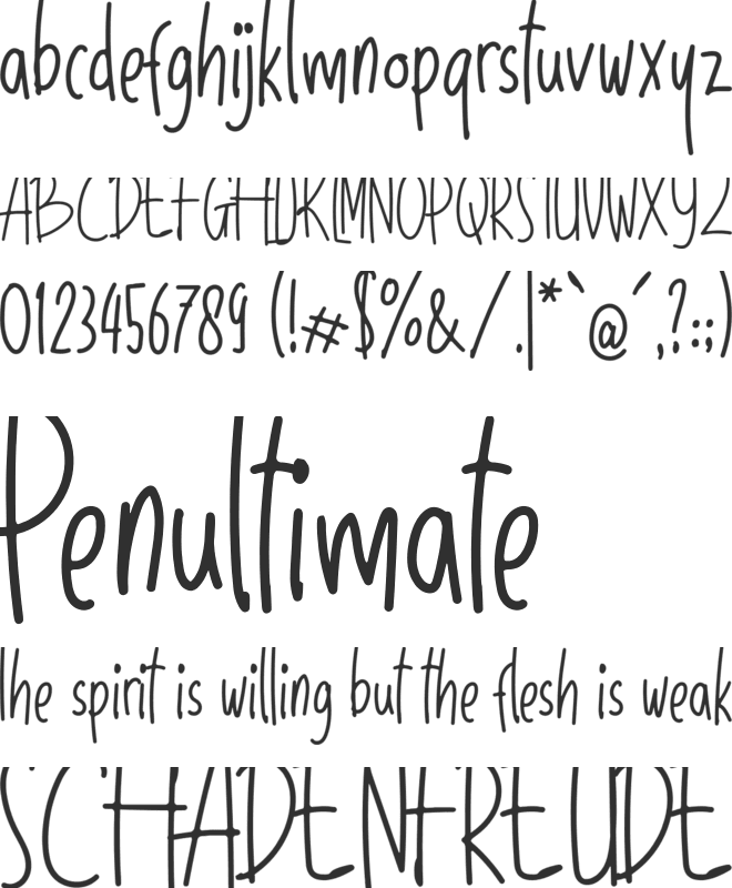 Sunday Holiday font preview