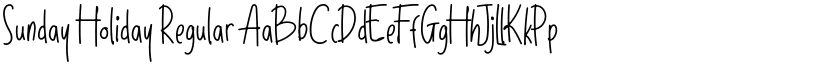 Sunday Holiday Regular font