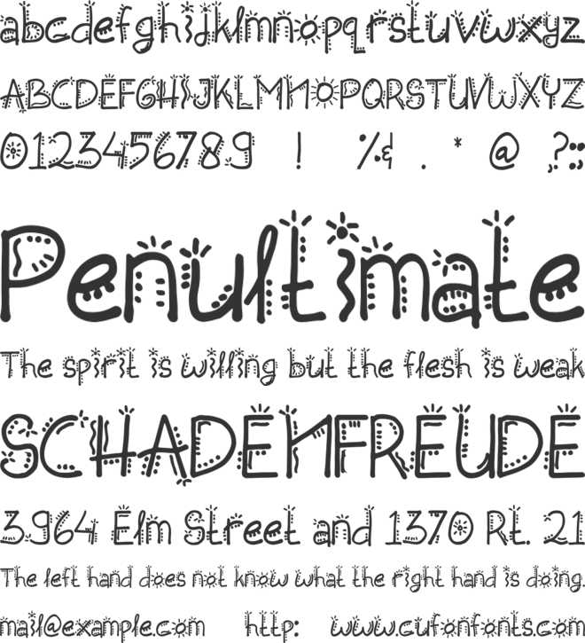 Happy Ending font preview