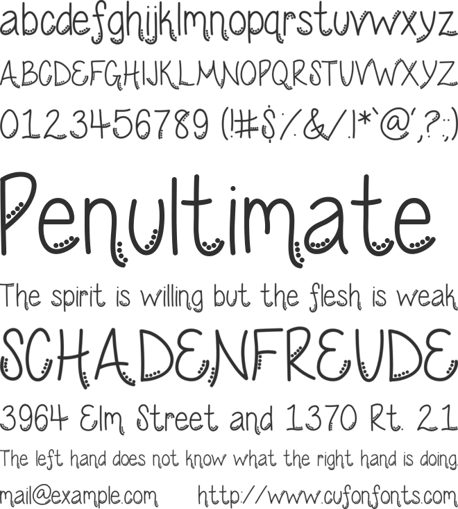 Wednesday font preview