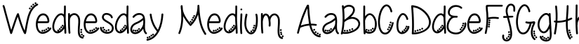 Wednesday Medium font