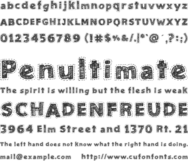 Needlework Good font preview