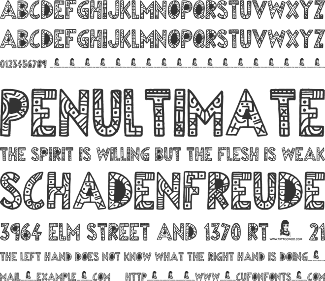 Egyptian Nights font preview