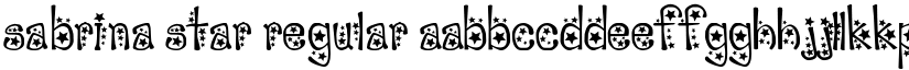 sabrina star Regular font