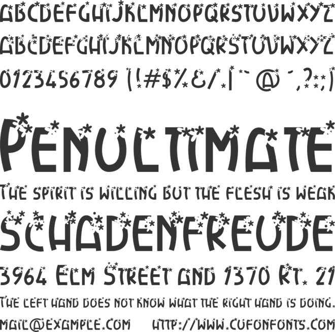 FlowerExplosion font preview
