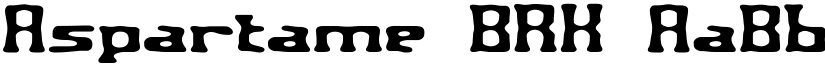 Aspartame BRK font