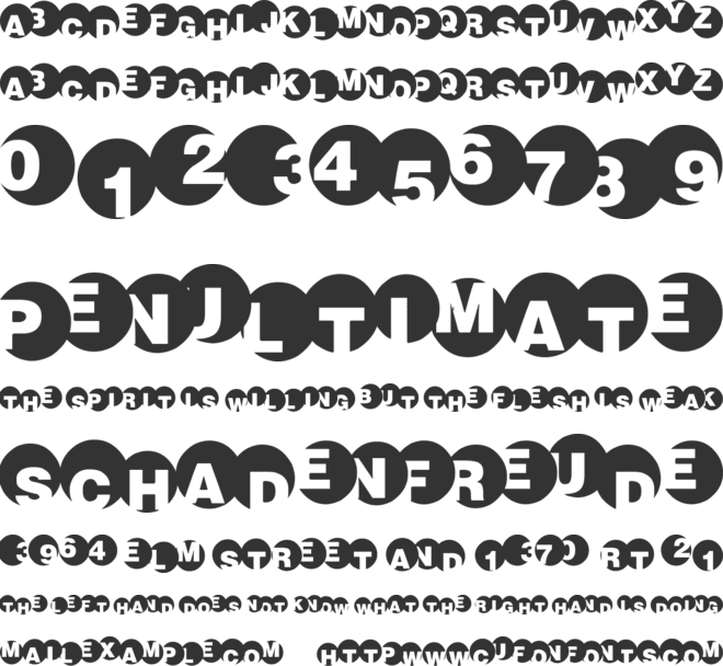 SpotLights font preview