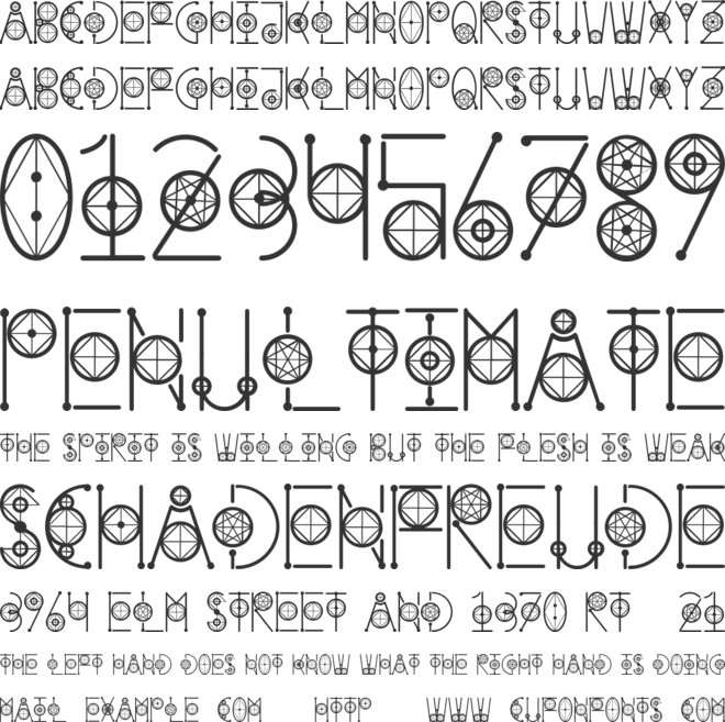 Round Geometric font preview