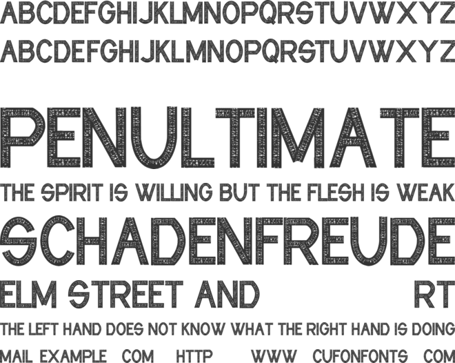 CF Industrial Fabrics font preview