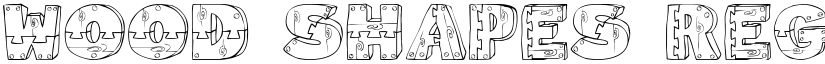 Wood Shapes Regular font