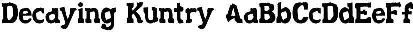 Decaying Kuntry font