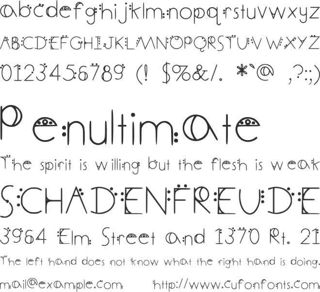 December Deco font preview