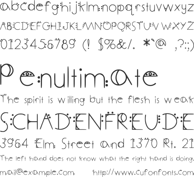 December Deco font preview