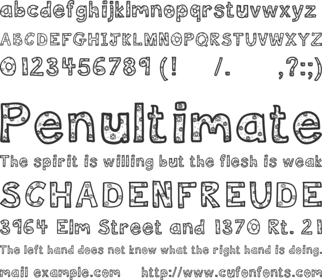 DeeDeeFlowers font preview