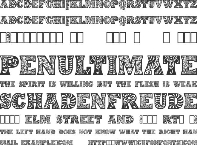 Digidon font preview