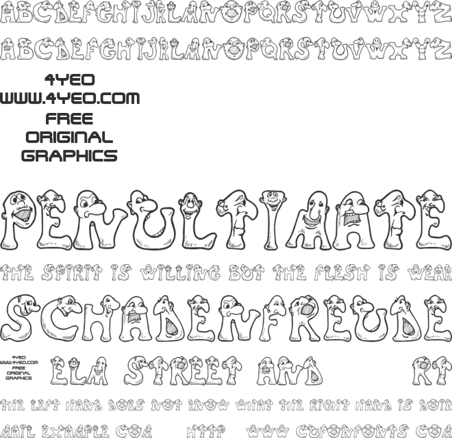 4YEOmonstrum font preview
