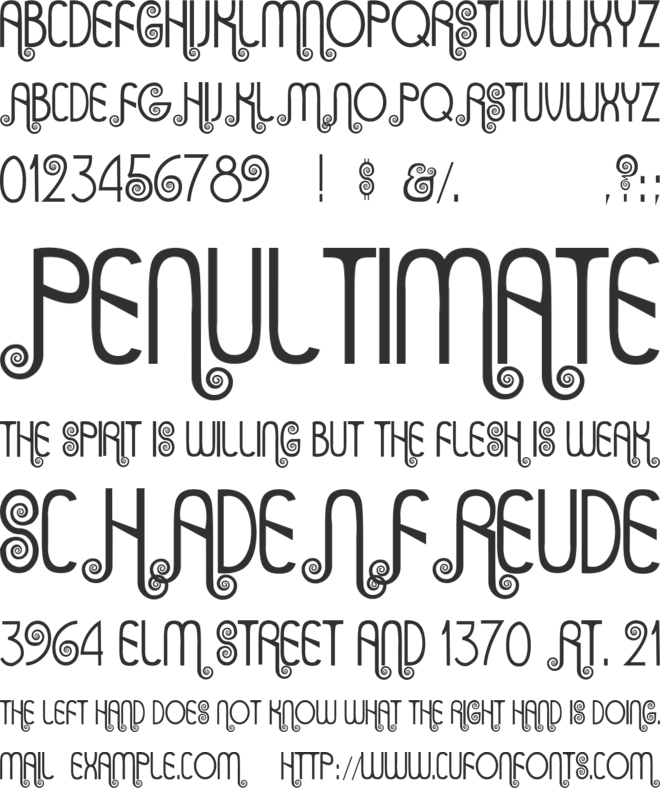 Anning font preview