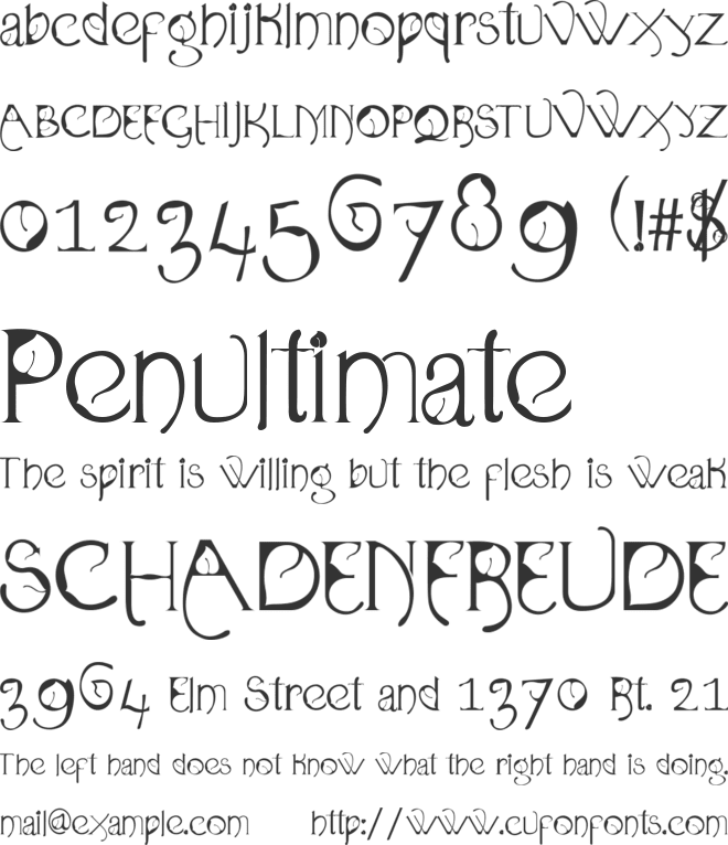 Organica 90 font preview