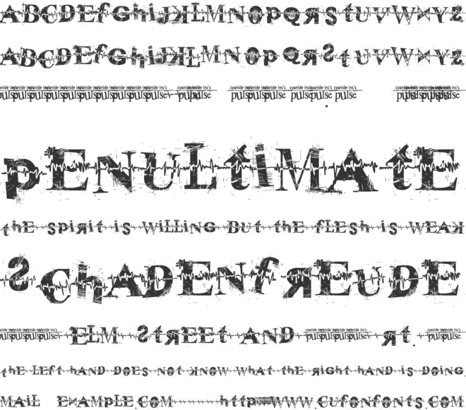 Pulse Sans Virgin font preview