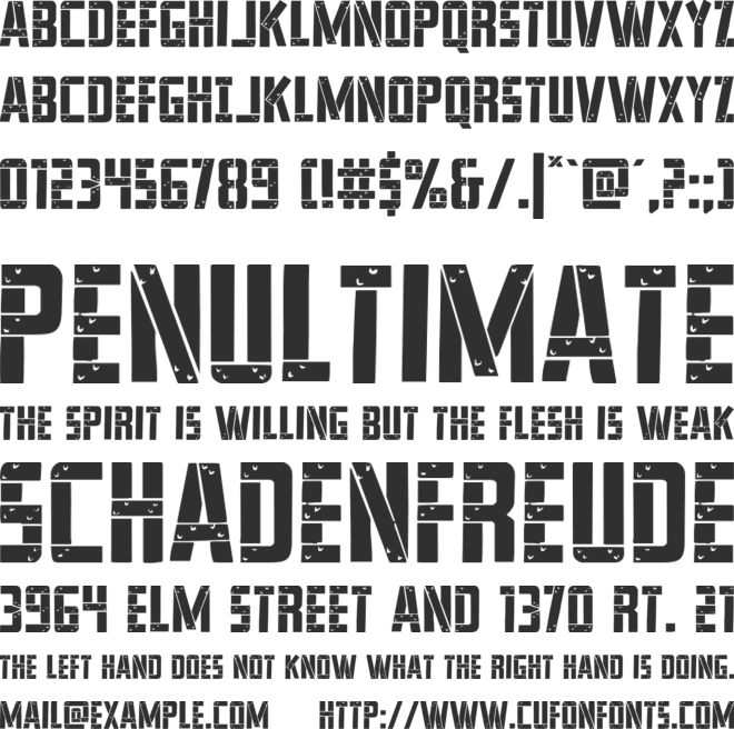 Frank-n-Plank font preview