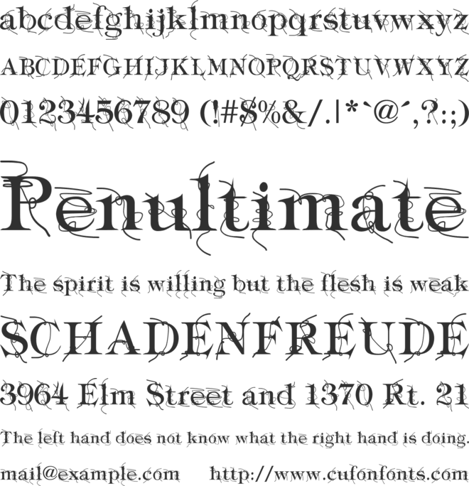 Typography ties font preview