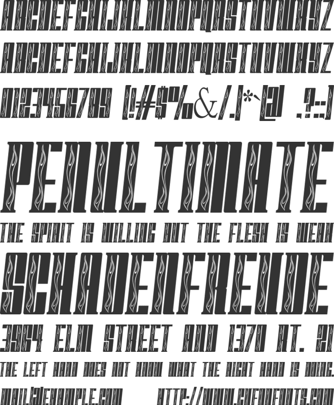 FastBlockFlames font preview